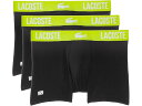 (取寄) ラコステ メンズ ショート マイクロファイバー ボクサー ブリーフ 3-パック Lacoste men Short Microfiber Boxer Brief 3-Pack Black/Lima