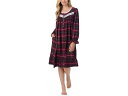 (取寄) アイリーン ウエスト レディース コットン レーヨン フランネル ロング スリーブ ワルツ ガウン Eileen West women Cotton Rayon Flannel Long Sleeve Waltz Gown Holiday Plaid