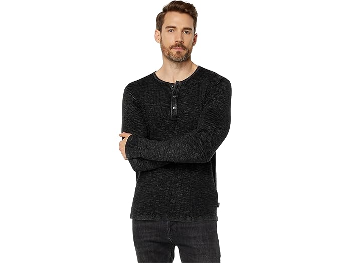 ()  Х٥ȥ  ե åե إ꡼ John Varvatos men MEMPHIS WAFFLE HENLEY Blac...