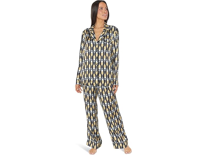 (取寄) ショウ ミー ユア ムームー レディース クラシック パジャマ セット Show Me Your Mumu women Show Me Your Mumu Classic Pajama Set Champagne Silkyのサムネイル
