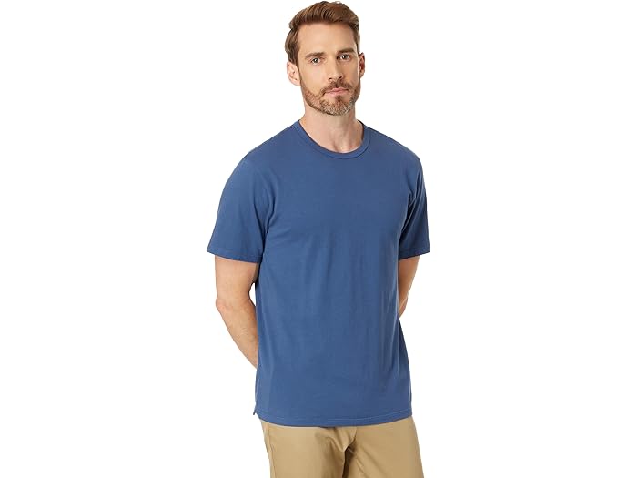 (取寄) ヴィンス メンズ ガーメント ダイ ショート スリーブ クルー Vince men Garment Dye Short Sleeve Crew Washed Twilight Blue