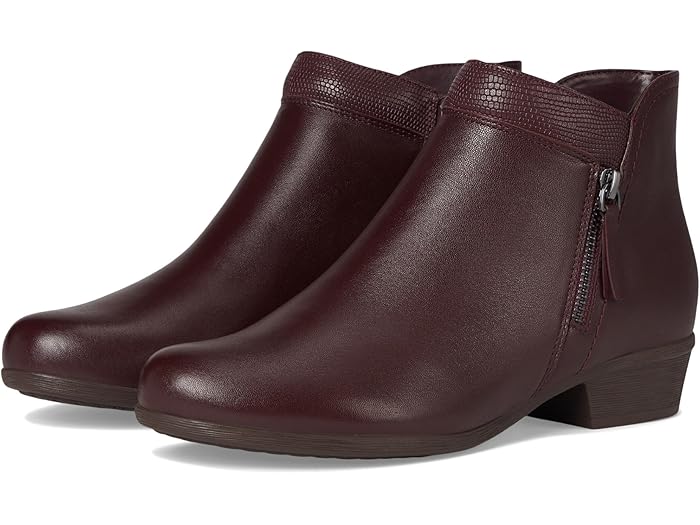 () åݡ ǥ ꡼ ֡ƥ Rockport women Carly Bootie Dark Red Leath...