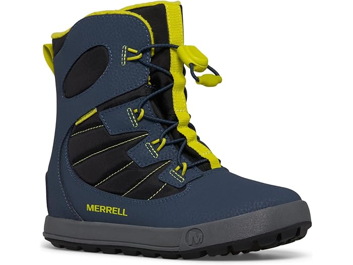 (取寄) メレル キッズ キッズ スノー バンク 4.0 ウォータープルーフ (リトル キッド/ビッグ キッド) Merrell Kids kids Merrell Kids Snow Bank 4.0 Waterproof (Little Kid/Big Kid) Navy/Limeのサムネイル