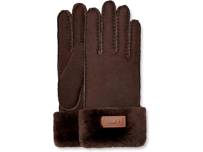 (取寄) アグ レディース ターン カフ ウォーター レジスタント シープスキン グローブ UGG women Turn Cuff Water Resistant Sheepskin Gloves Burnt Cedar