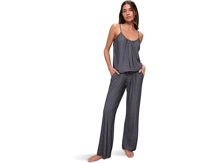 (取寄) エバージェイ レディース ザ テンセル モーダル カミ アンド パンツ パジャマ セット Eberjey women The Tencel Modal Cami & Pants Pajama Set Duo Stripe True Navy
