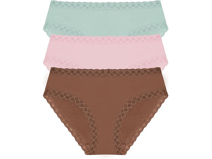 (取寄) ナトリ レディース ブリス ガール ブリーフ 3-パック パンティ Natori women Bliss Girl Brief 3-Pack Panties Nutmeg/Perfect Pink/Meadow