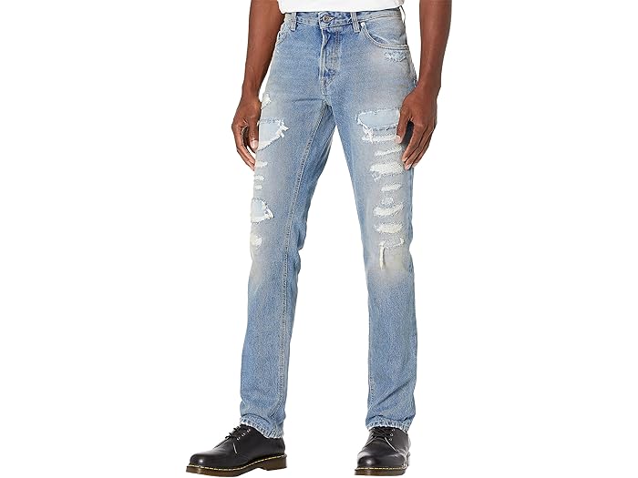 (取寄) ジャスト カヴァリ メンズ ジャスト スリム フィット ディストレス デニム Just Cavalli men Just Slim Fit Distressed Denim Blue