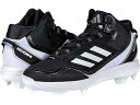 (取寄) アディダス メンズ アイコン 7 ミッド TPU ベースボール クリーツ adidas men Icon 7 Mid TPU Baseball Cleats Black/Silver Metallic/White