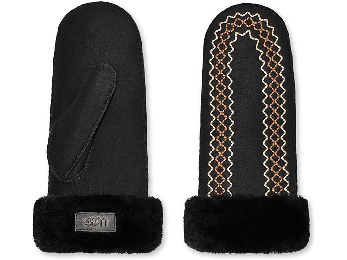 (取寄) アグ レディース エンブロイダー ミトン UGG women Atherson Embroidered Mitten Black