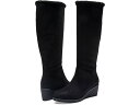 (取寄) エアロソールズ レディース トール ウェッジ ブーツ Aerosoles women 2BINOCULAR Tall Wedge Boot Black Faux Suede