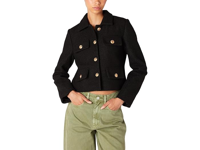 (取寄) ブランクニューヨーク レディース クロップド シャツ ジャケット ウィズ ポケット アンド ゴー..