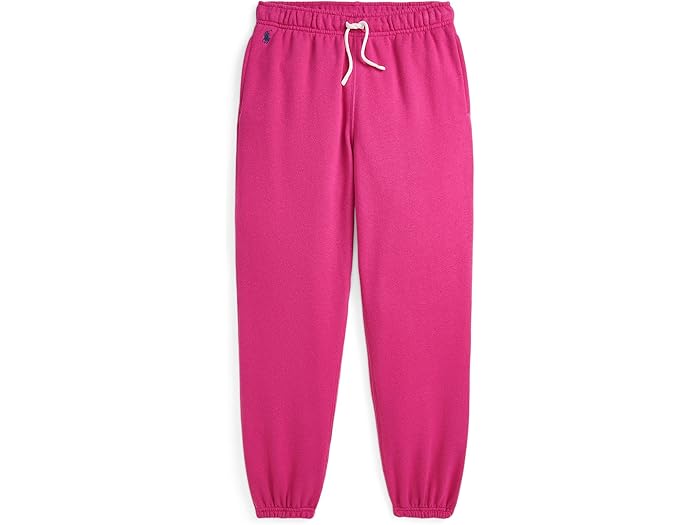 (取寄) ラルフローレン キッズ ガールズ フリース ジョガー パンツ (ビッグ キッド) Polo Ralph Lauren Kids girls Polo Ralph Lauren Kids Fleece Jogger Pants (Big Kid) College Pink W/Navy C7998 PP