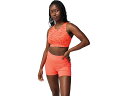 (取寄) ブルックス レディース スリー-ポケット スポーツ ブラ Brooks women Brooks Three-Pocket Sports Bra Neo Cayenne Speedscape(4)