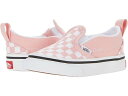 (取寄) バンズ キッズ キッズ スリッポン V (インファント/トドラー) Vans Kids kids Vans Kids Slip-On V (Infant/Toddler) (Checkerboard) Powder Pink/True White