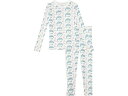 (取寄) キッキー パンツ キッズ キッズ プリント ロング スリーブ パジャマ セット (ビッグ キッズ) Kickee Pants Kids kids Kickee Pants Kids Print Long Sleeve Pajama Set (Big Kids) Natural Dolphins