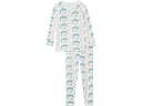(取寄) キッキー パンツ キッズ キッズ プリント ロング スリーブ パジャマ セット (トドラー/リトル キッズ/ビッグ キッズ) Kickee Pants Kids kids Kickee Pants Kids Print Long Sleeve Pajama Set (Toddler/Little Kids/Big Kids) Natural Dolphins