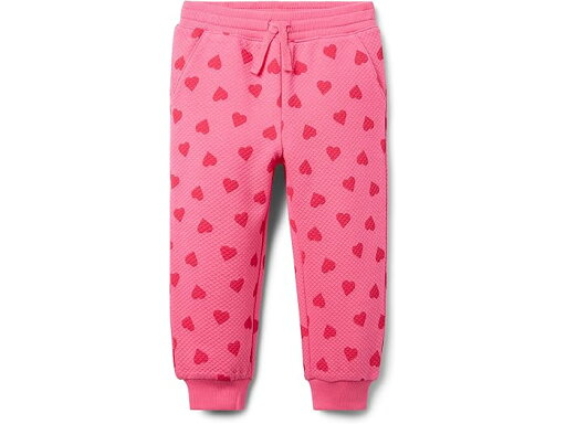 (取寄) ジャニー アンド ジャック ガールズ ハート エンボス ジョガーズ (トドラー/リトル キッド/ビッグ キッド) Janie and Jack girls Heart Embossed Joggers (Toddler/Little Kid/Big Kid) Pink