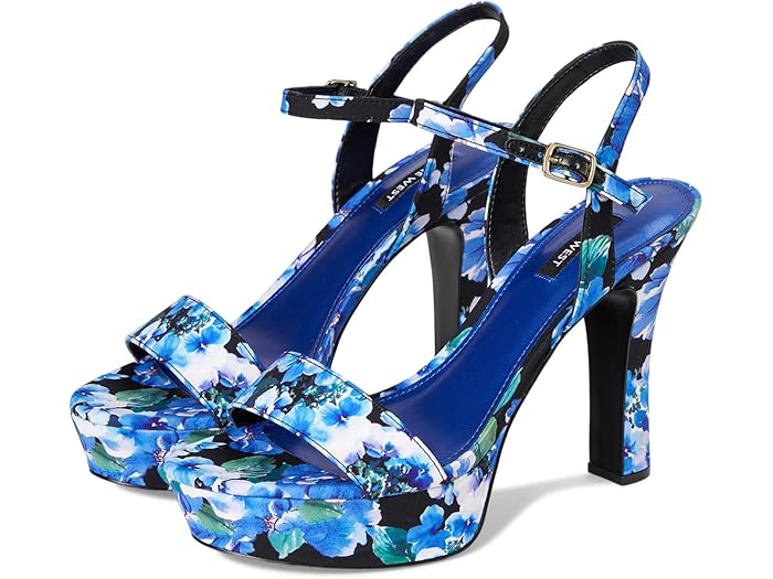 (取寄) ナインウエスト レディース ソーラス Nine West women Solas Blue Bouquet Floral Multi