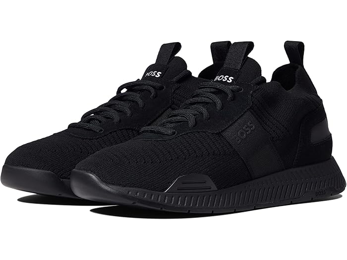 (取寄) ボス メンズ チタニウム ナイロン ランナー BOSS men Titanium Nylon Runners Black 1