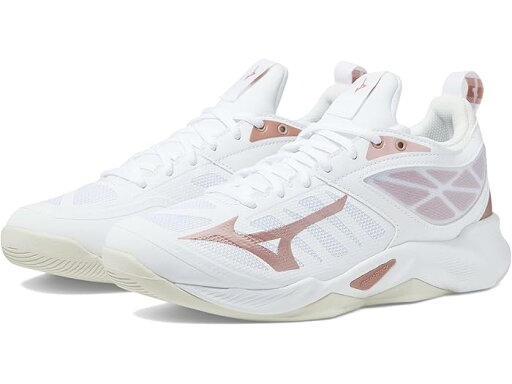 (取寄) ミズノ レディース ウェーブ ディメンション Mizuno women Wave Dimension White/Rose Gold (取寄) ミズノ レディース ウェーブ ディメンション Mizuno women Wave Dimension White/Rose Gold
