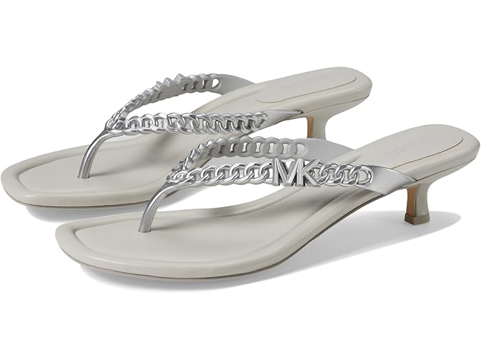 (取寄) マイケルコース レディース ザザ キトン サンダル MICHAEL Michael Kors women Zaza Kitten Sandal Silverのサムネイル