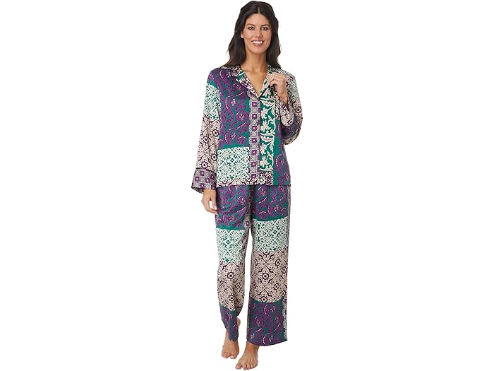 () ʥȥ ǥ ڥȥ꡼ Υå Pj å Natori women Tapestry Notch PJ Set Pu...