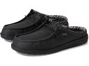 (取寄) ヘイ デュード メンズ ウォーリー スリップ キャンバス Hey Dude men Wally Slip Canvas Black/Black