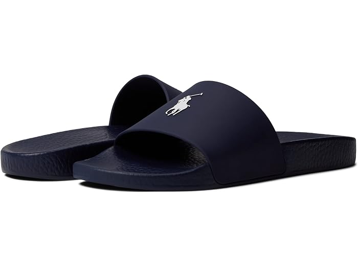 (取寄) ラルフローレン メンズ ポロ スライド サンダル Polo Ralph Lauren men Polo Slide Sandal Navy/White
