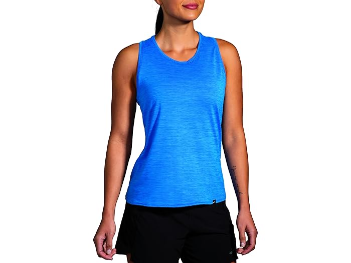 (取寄) ブルックス レディース ラグゼ タンク Brooks women Luxe Tank Heather Azure Blue
