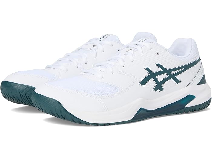 (取寄) アシックス メンズ ゲルデディケート 8 テニス シューズ ASICS men GEL-Dedicate 8 Tennis Shoe White/Saxon Green