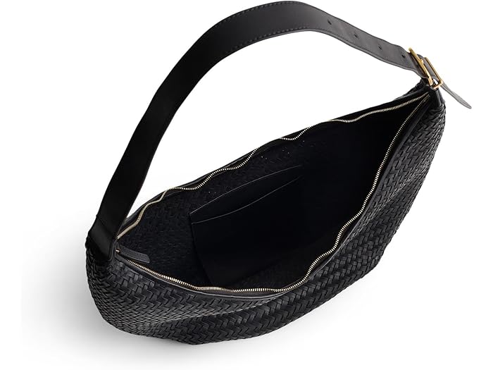 (取寄) メイドウェル レディース エッセンシャル カーブ ショルダー バッグ ウーブン Madewell women Essentials Curve Shoulder Bag: Woven True Black 2
