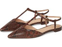 (取寄) コールハーン レディース Tストラップ バレエ フラッツ Cole Haan women Marlah T-Strap Ballet Flats Dark Cuoio Snake Print Leather
