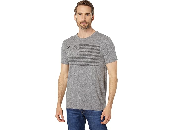 () å֥  USA եå ƥ Lucky Brand men USA Flag Tee Grey