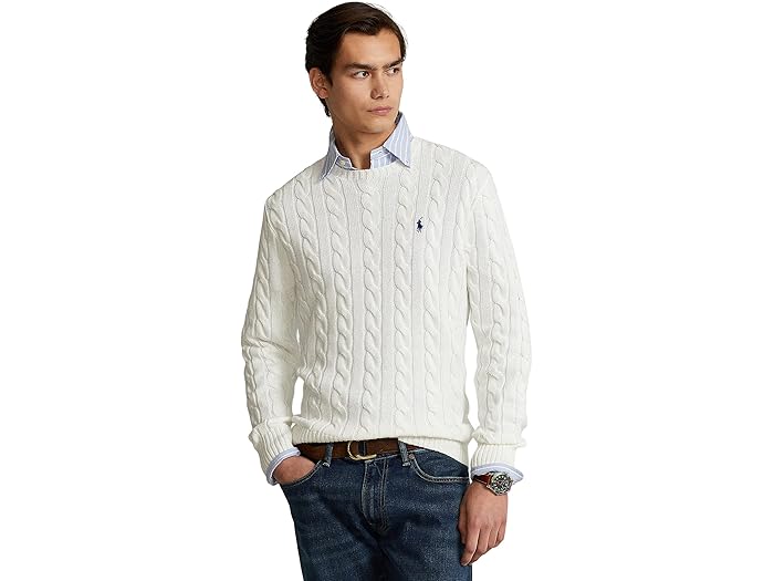 (取寄) ラルフローレン メンズ ケーブルニット コットン セーター Polo Ralph Laur