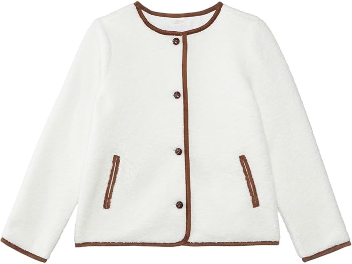 (取寄) ジャニー アンド ジャック ガールズ シェルパ ジャケット (トドラー/リトル キッズ/ビッグ キッズ) Janie and Jack girls Sherpa Jacket (Toddler/Little Kids/Big Kids) Ivory
