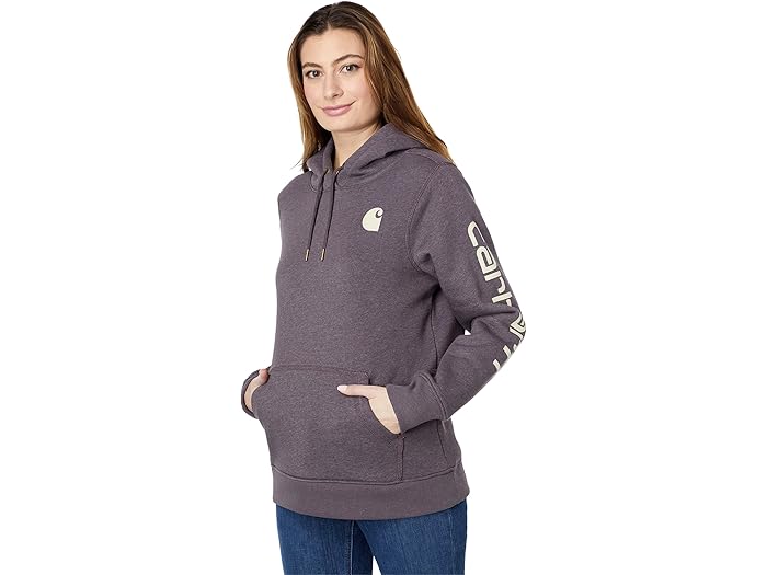 (取寄) カーハート レディース クラークスバーグ プルオーバー スウェットシャツ Carhartt women Clarksburg Pullover Sweatshirt Blackberry Heather