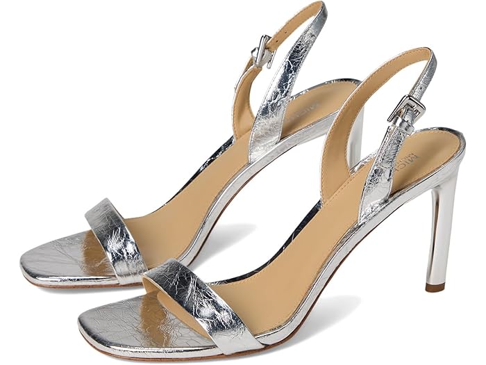 楽天ジェットラグ楽天市場店（取寄） マイケルコース レディース カシア ヒールド サンダル MICHAEL Michael Kors women Kasia Heeled Sandal Silver