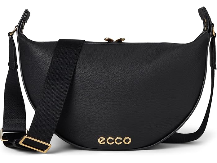 (取寄) エコー ミディアム フォーチュン バッグ ECCO Medium Fortune Bag Black Soft Pebbled Leather