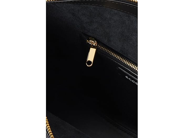 (取寄) エコー ミディアム フォーチュン バッグ ECCO Medium Fortune Bag Black Soft Pebbled Leather