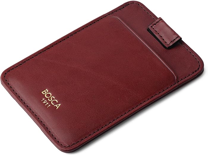 (取寄) ボスカ メンズ オールド レザー - プル タブ カード ケース Bosca men Old Leather - Pull Tab Card Case Dark Brown