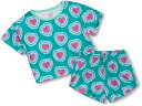 (取寄) ハットレイ キッズ キッズ ショート スリープ セット (トドラー/リトル キッド/ビッグ キッド) Hatley Kids kids Short Sleep Set (Toddler/Little Kid/Big Kid) Glowing Hearts(4)