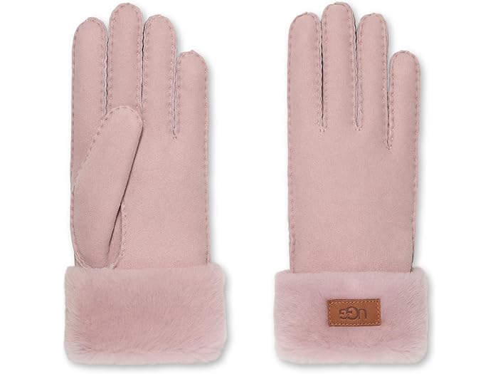 (取寄) アグ レディース ターン カフ ウォーター レジスタント シープスキン グローブ UGG women Turn Cuff Water Resistant Sheepskin Gloves Ashen Rose