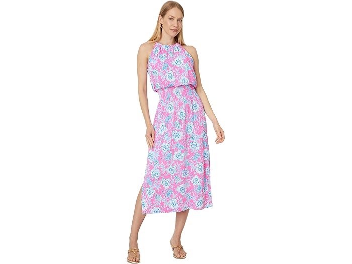 (取寄) リリー ピュリッツァー レディース グレースリン ホルター ミディ ドレス Lilly Pulitzer women Gracelyn Halter Midi Dress Roxie Pink Wave N Sea
