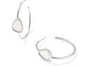 (取寄) ケンドラスコット レディース マーゴット フープ イヤリングス Kendra Scott women Margot Hoop Earrings Vintage Silver Ivory Mother Of Pearl