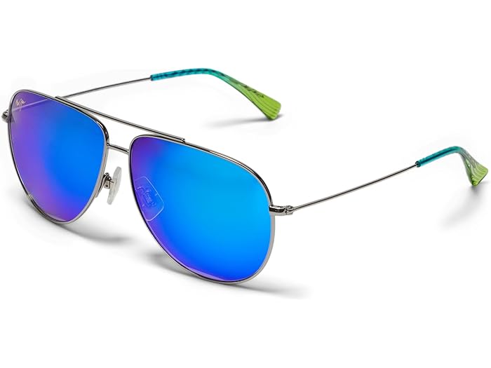 () ޥ   Xl Maui Jim men Hauoli XL Shiny Silver w/Blue & Green