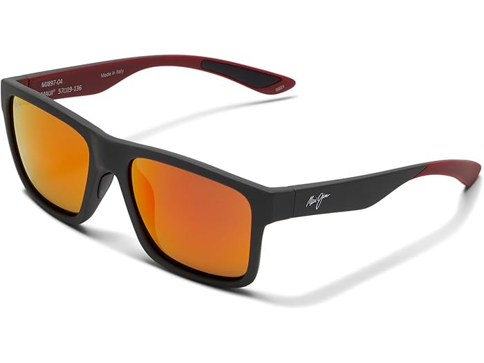 () ޥ   եå Maui Jim The Flats Dark Grey/Brick Red Int/Hawaii L...