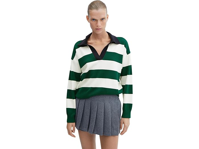 (取寄) マンゴ レディース マウロア セーター MANGO women Mauloa Sweater Green