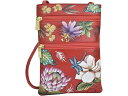 (取寄) アヌシュカ レディース ミニ ダブル ジップ トラベル クロスボディ 448 Anuschka women Mini Double Zip Travel Crossbody 448 Crimson Garden