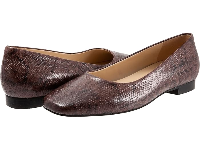 (取寄) トロッターズ レディース オーナー Trotters women Honor Dark Brown Snake