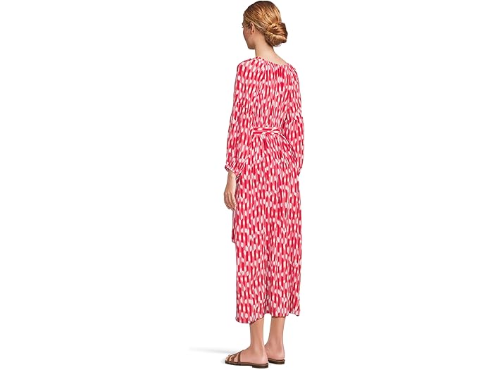 (取寄) トミーバハマ レディース アイカット ストライプ ミディ ドレス Tommy Bahama women Ikat Stripe Midi Dress Red Hibiscus